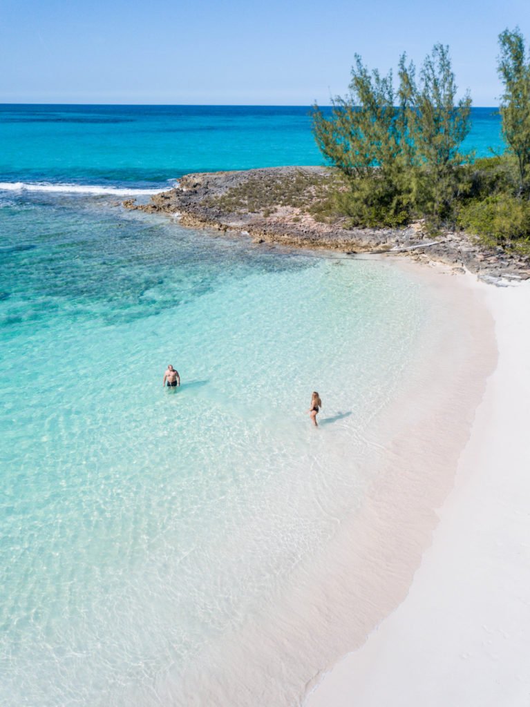 pink beach in Eleuthera