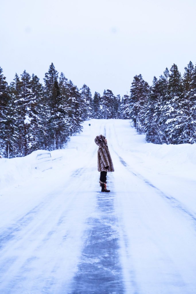 driving in Lapland, Finland