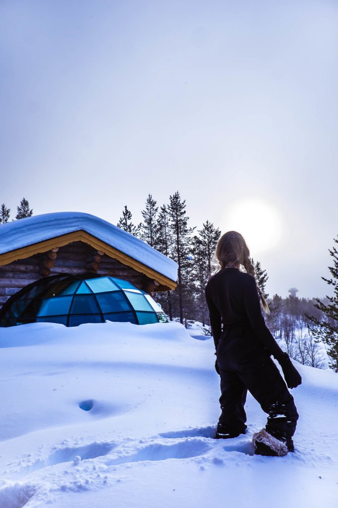 Staying in a glass igloo in Finland