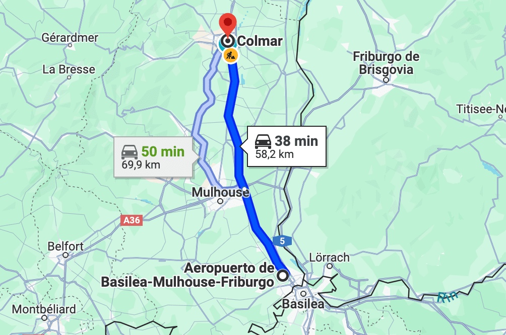 aeropuertos cerca de Alsacia
